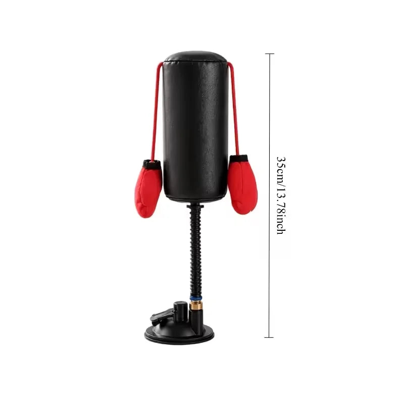 Paw Punch Cat Boxing Toy Cat Punching Bag with Boxing Gloves-Interactive Exercise Toy Indoor Play Durable Suction Cup Activity