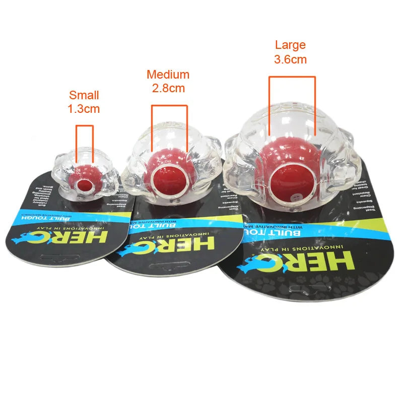 CAITEC Dog Toys New Squeaker Ball Floatable Springy Bite Resistant Great for Tossing Chasing Can also Forage 3 Sizes