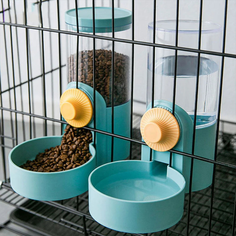 Large Capacity Cat Cage Hanging Automatic Drinking Fountain Feeder for Cat Puppy Rabbit Pet Water Drinker Feeding Bowl Supplies