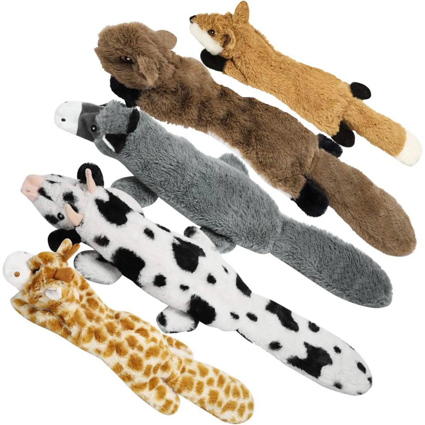 Dog Squeaky Toys, Crinkle Plush Dog Toys, No Stuffing Dog Toys for Small Medium Large Dogs, Stuffless Puppy Toys for Boredom