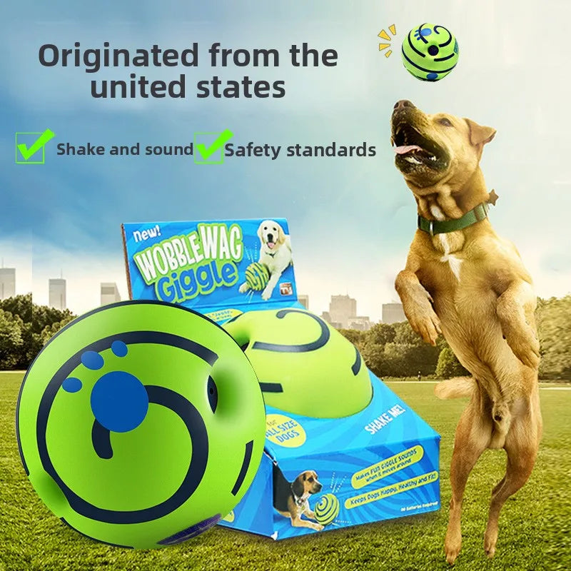 Dog Toys Wobble Wag Giggle Glow Ball Interactive Dog Attention Toy Fun Giggle Sounds Ball when  perros accesorios jouet chien