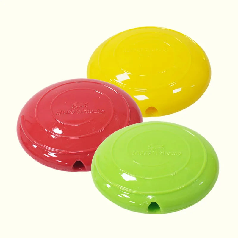 CAITEC Dog Toys Squeaking Foraging Disc Springy Durable Floatable Foraging and Chewing Pet Toy
