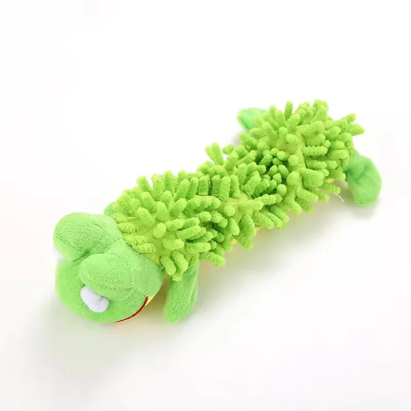 Cute Cartoon Animal Plush Pet Toy Squeaky Durable Chew Resistant Puppy Molar Interactive Play Toys Boredom Relief Dog Chewing