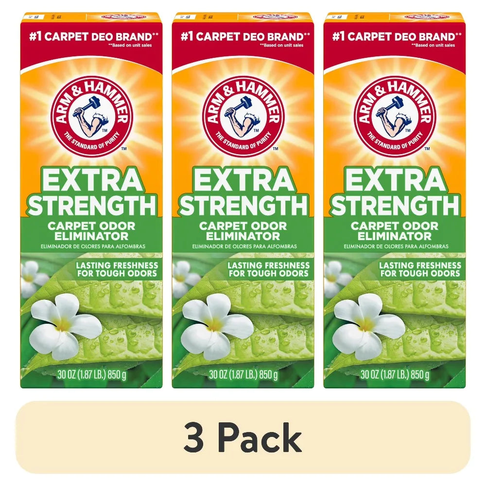 Extra Strength Carpet Odor Eliminator Powder Fresh Scent 30 oz 3 Pack Carpet Cleaner Deodorizer for Home Pets