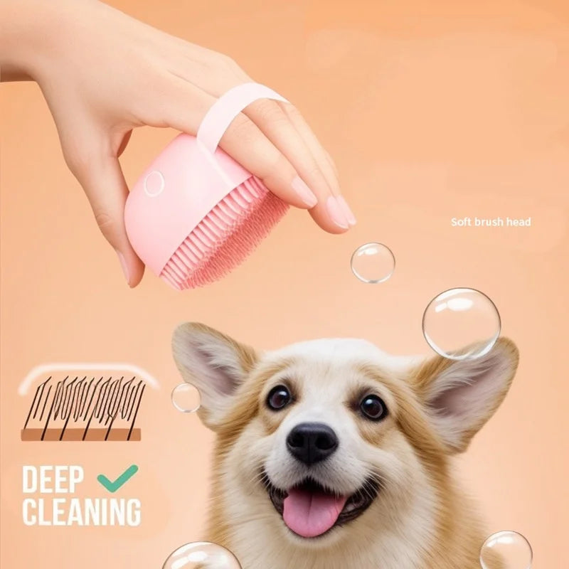 Multifunctional Bath Massage Brush for Dogs And Cats Soft Safety Silicone Puppy Grooming Tool Big Dog Cat Pet Accessories