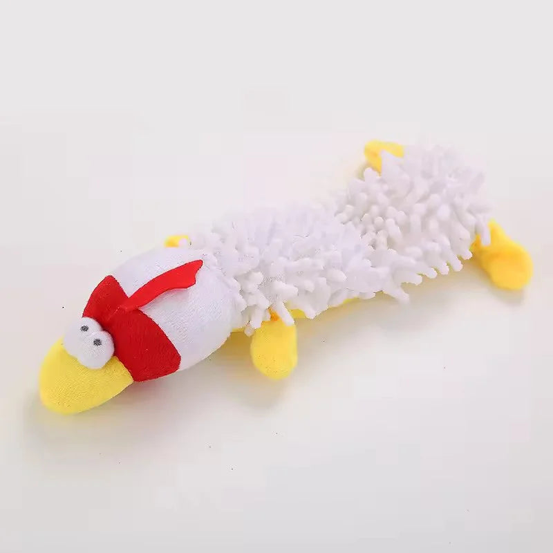 Cute Cartoon Animal Plush Pet Toy Squeaky Durable Chew Resistant Puppy Molar Interactive Play Toys Boredom Relief Dog Chewing