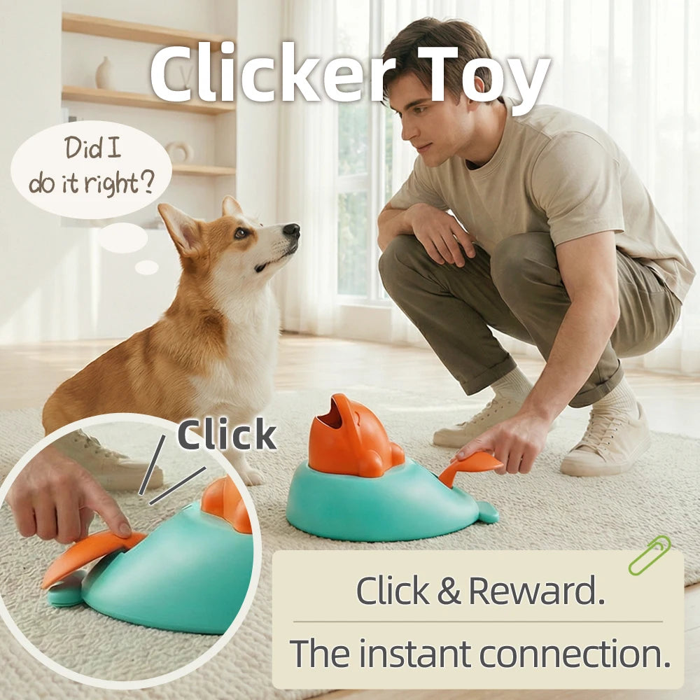 Dog Cat Interactive Food Toy Puzzle Press-to-Dispense Whale Shaped Slow Feeder Boredom Buster Training Reward Dispenser for Pets