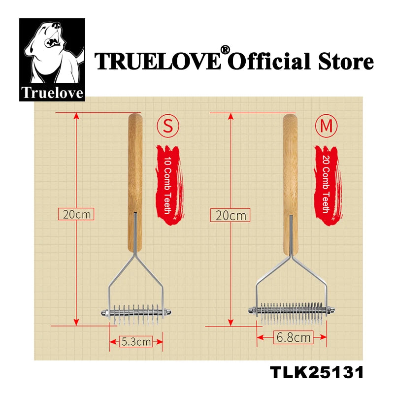 Truelove Pet Grooming Brush Dogs and Cats,Tangles Undercoat,Safe Sensitive Skin Deshedding Pet Brush Removes Loose Hair Tangles