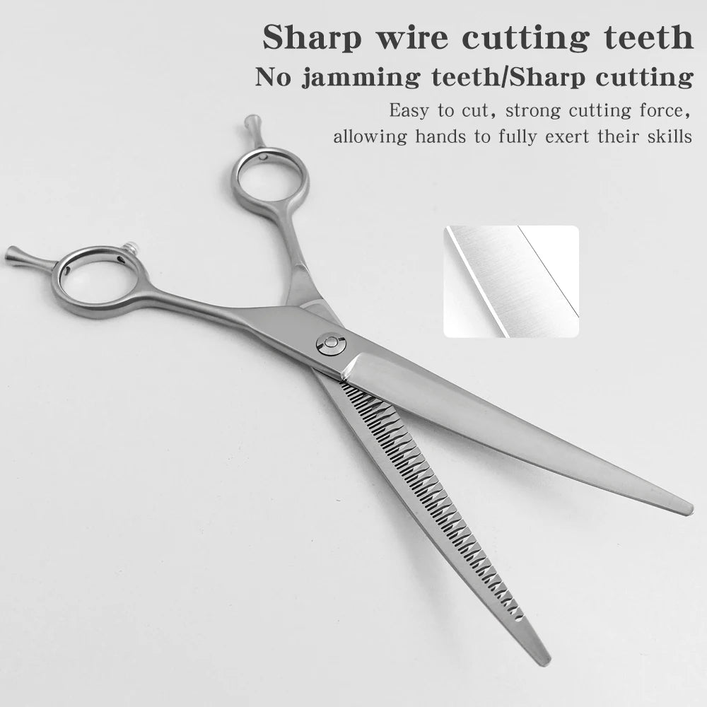 Bending Magic Scissors  7.25 Inch  Curved Professional Pet Grooming Shears for Salon Use Natural Precision Trimming VG10 Steel