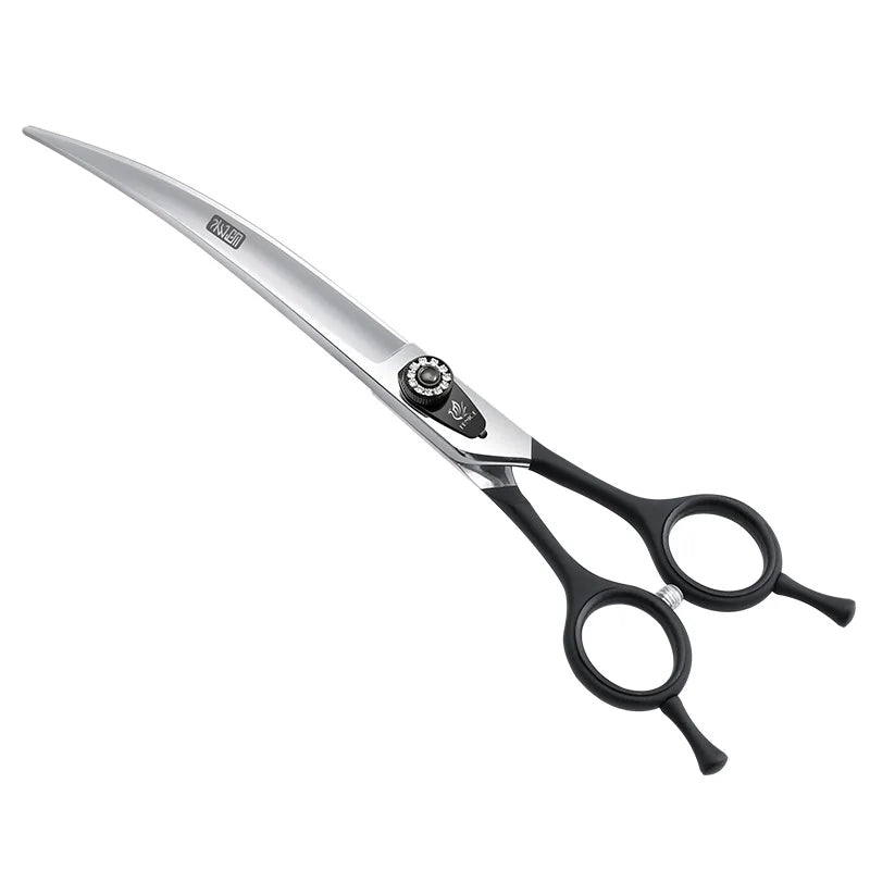 Fenice 7.0/7.5 inch Professional Pet Grooming Scissors,Curved Shears,Japan 440C ,Colorful Scissor,for Dog Hairdressing Groomer
