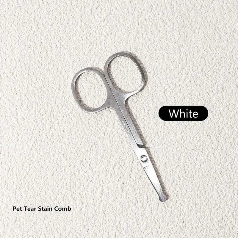 Pet Facial Cleaning Comb Set Remove Tear Stain Eye Droppings Cat Claw Comb Dog Hair Trimmer Scissors Pet Cleaning Accessories