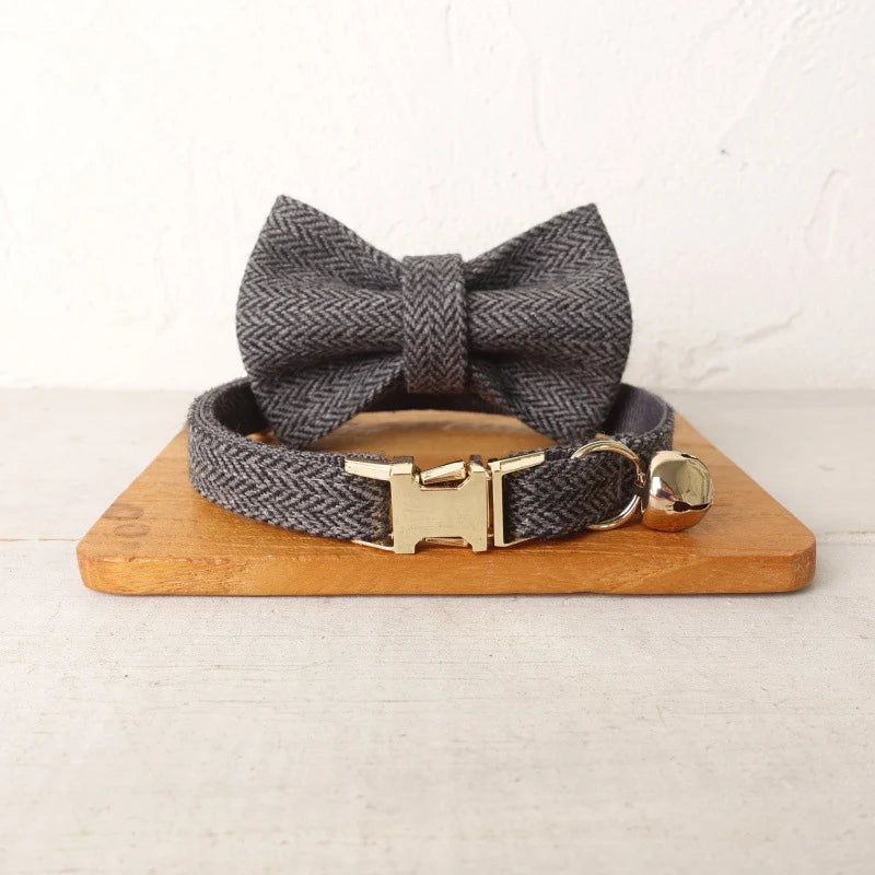 Personalized Dog Collar Brown Customized Pet Collars Free Engraving ID Name Tag Pet Accessory Thick Suit Fiber