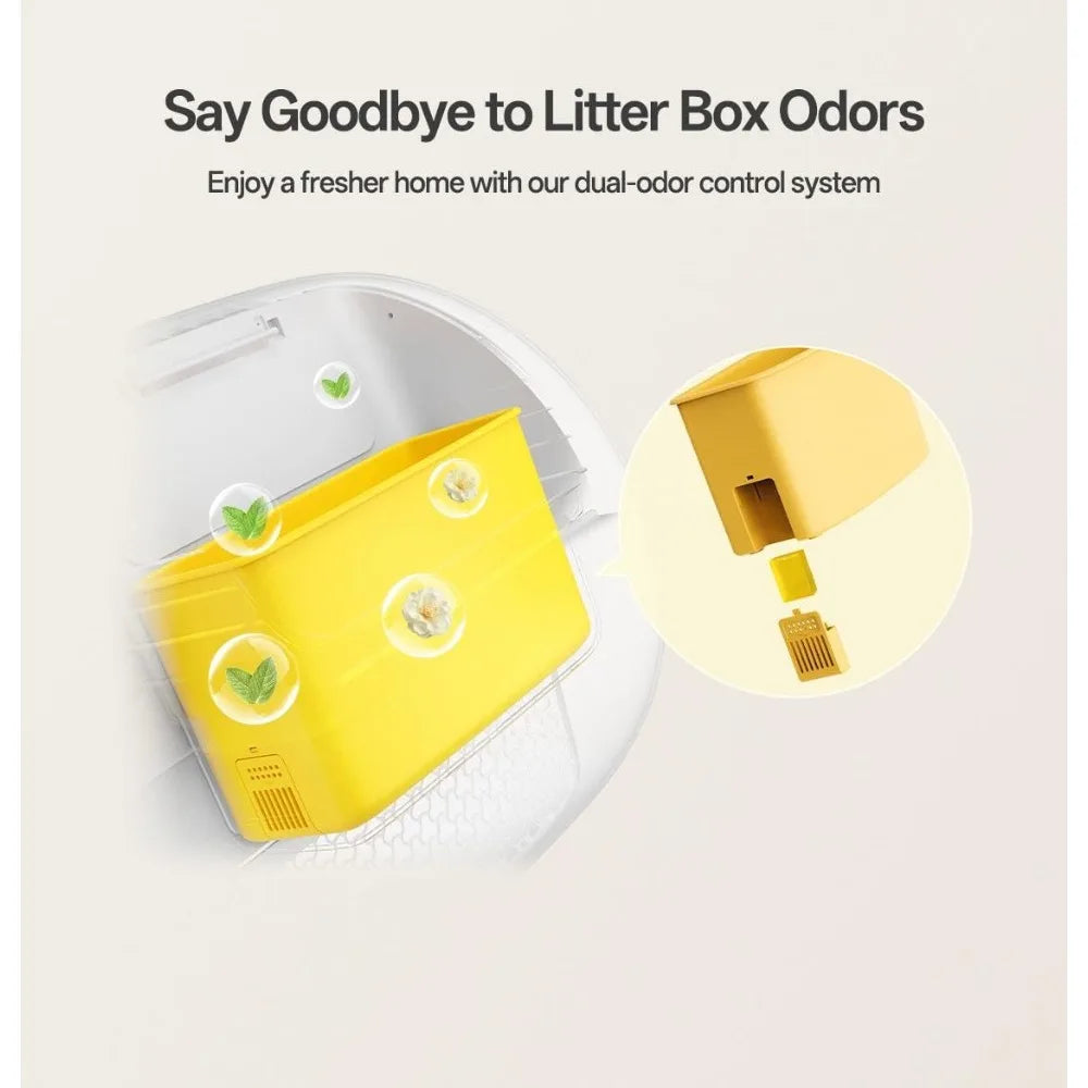 XXXL Automatic Cat Litter Box, Self Cleaning Litter Box for Multiple Cats, Anti-Pinch Safety Protection, Smart APP, Customized