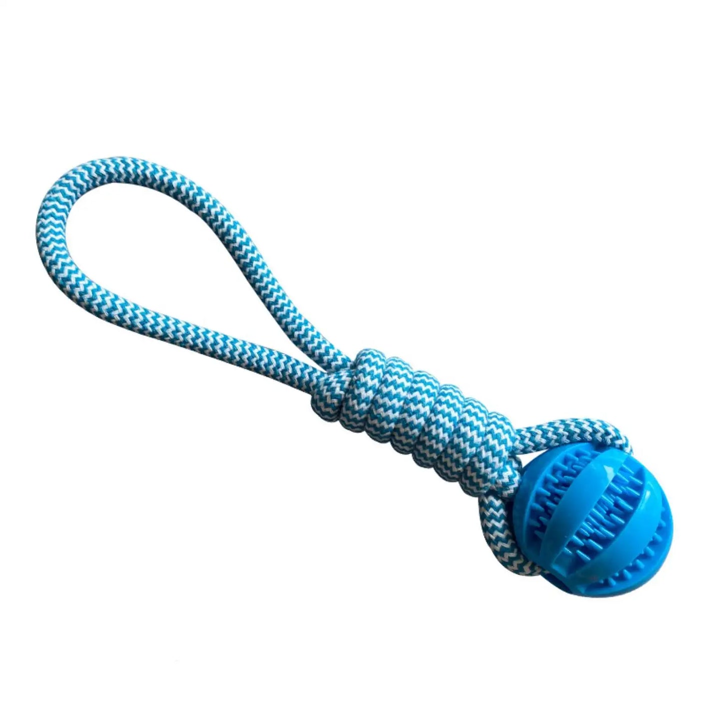 with Leaking Food Ball Interactive Tug of War Chew Toy Teeth Cleaning Bite Resistant Cotton Rope Toy for Small Medium Large Dogs