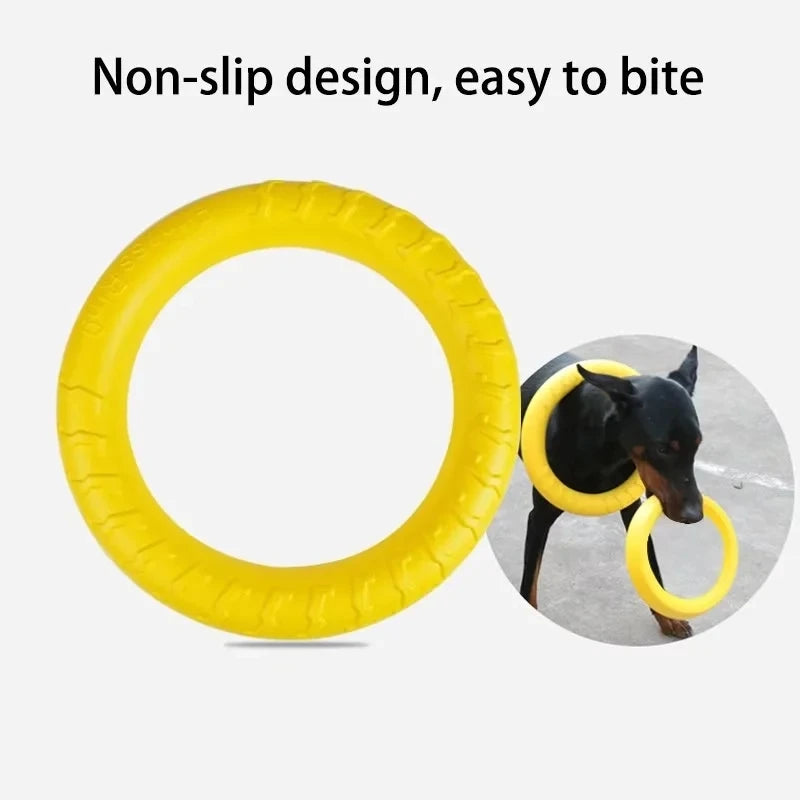 New Dog Toys Pet Flying Disk Training Ring Puller Anti-Bite Floating Interactive Toys Training Chewing Toy for Small Large Dogs