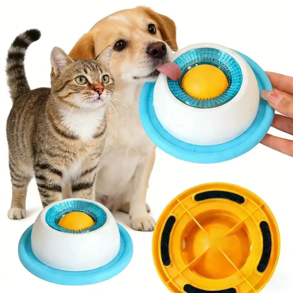 Slow Feeder Puzzle Toy Interactive Lick Mat With Yogurt Spot For Cats And Dogs Teeth Cleaning Treat Dispenser Boredom Relief Sl