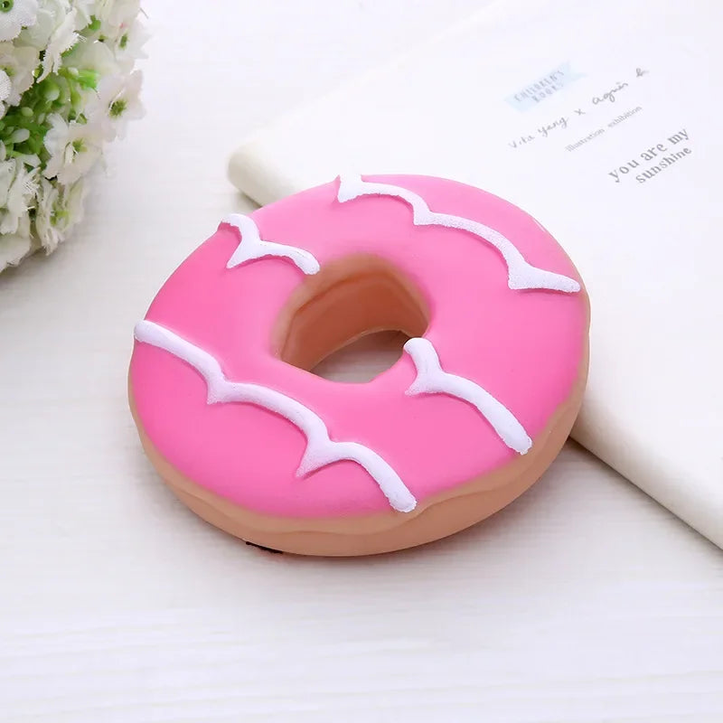 Dog Chewing Toy Simulation Biscuit Cake Anti Bite Latex Plaything Grinding Teeth Cleaning Interactive Training Toys Pet Supplies