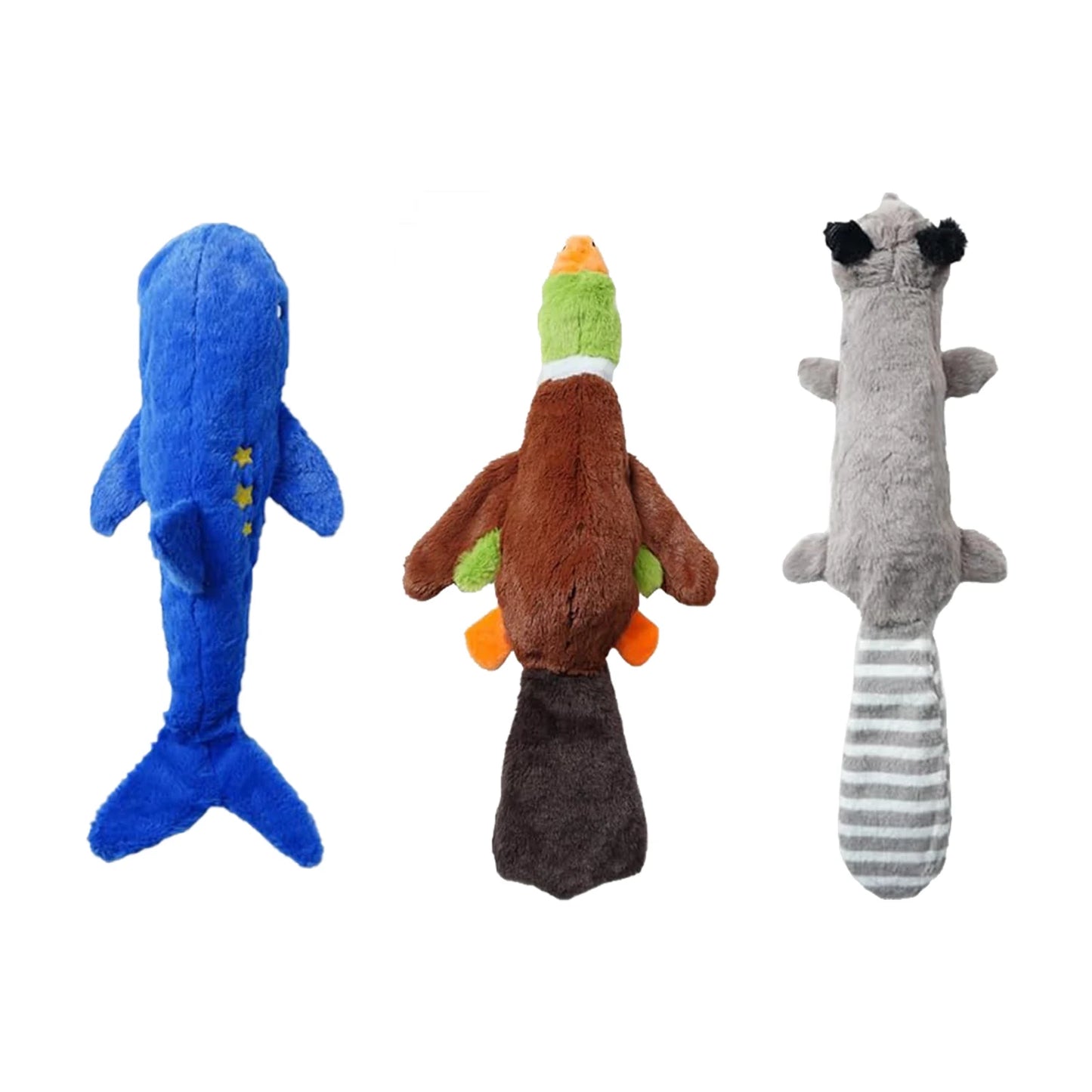 Dog Squeaky Toys, Crinkle Plush Dog Toys, No Stuffing Dog Toys for Small Medium Large Dogs, Stuffless Puppy Toys for Boredom