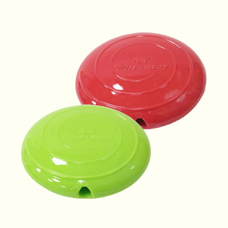 CAITEC Dog Toys Squeaking Foraging Disc Springy Durable Floatable Foraging and Chewing Pet Toy